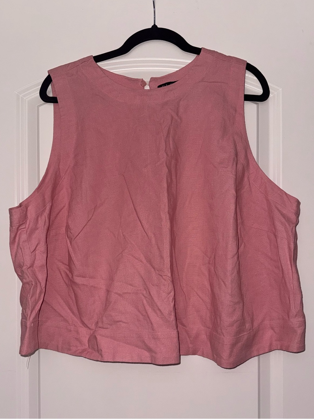 Eloquii Sleeveless Pink Shell Tank Top Bubblegum Pink EUC